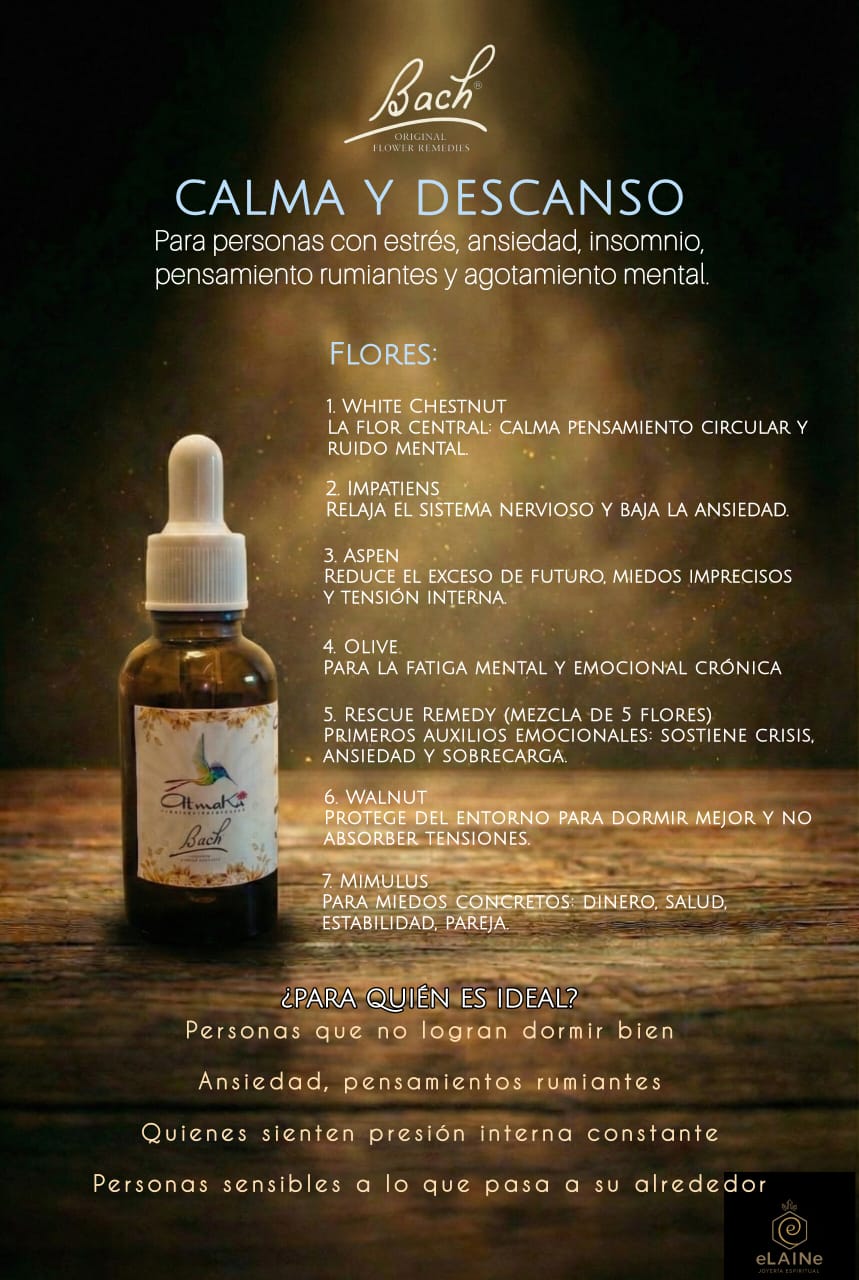 Fórmula de Flores de Bach calma y descanso